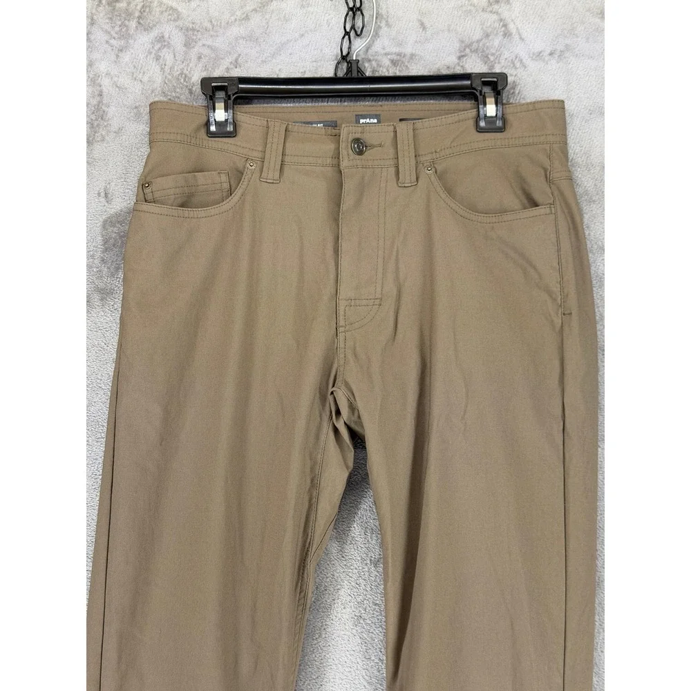 Prana Brion Pant II Slim Fit Mud Brown ReZion Performance Pants 32x32 1965551